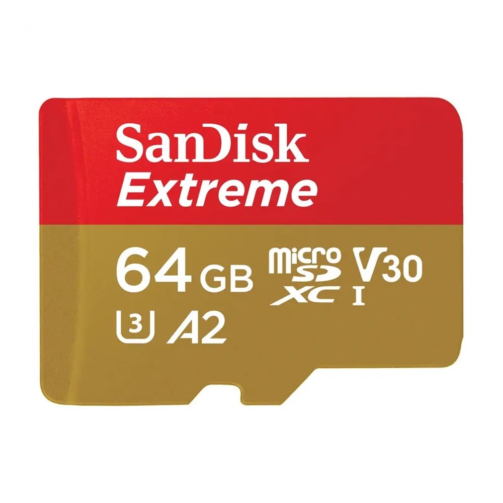 SANDISK EXTREME MICROSDXC 64 GB PRO AKČNÍ KAMERY + SD ADAPTER