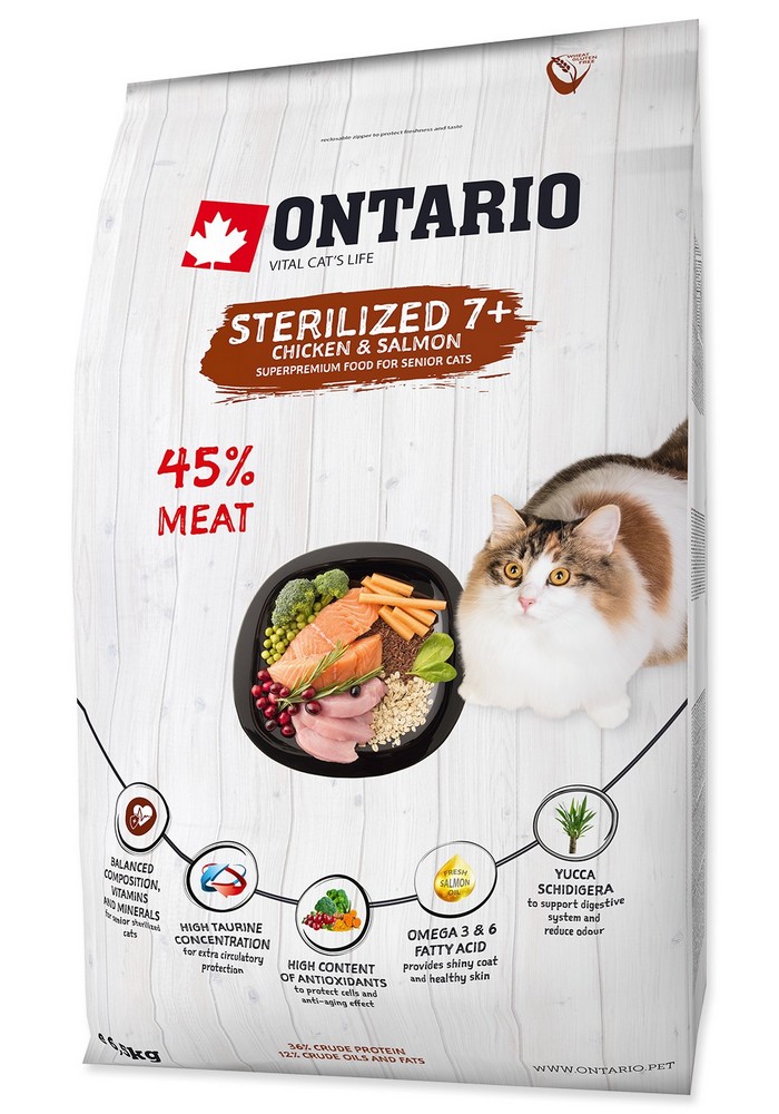 ONTARIO CAT STERILISED 7+ (6,5KG)