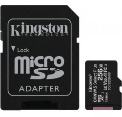 KINGSTON 256GB MICROSDHC CANVAS PLUS MEMORY CARD 100MB/85MB- UHS-I CLASS 10 GEN 3 SDCS2/256GB
